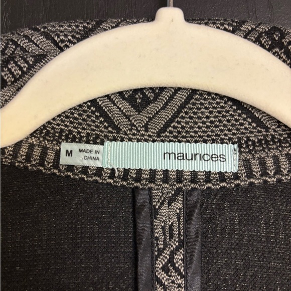 Maurices Black and Tan zip up light jacket - Picture 3 of 4